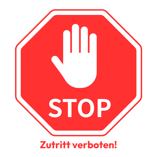 Zutritt verboten - 5 Stk
